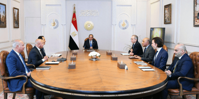 الرئيس السيسي مع مجلس إدارة شركة ألستوم
