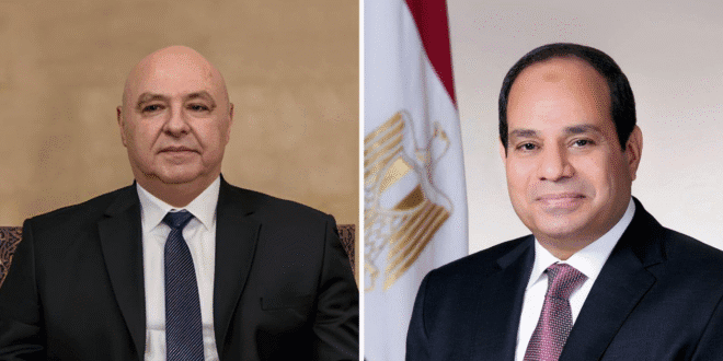 الرئيس السيسي ونظيره اللبناني